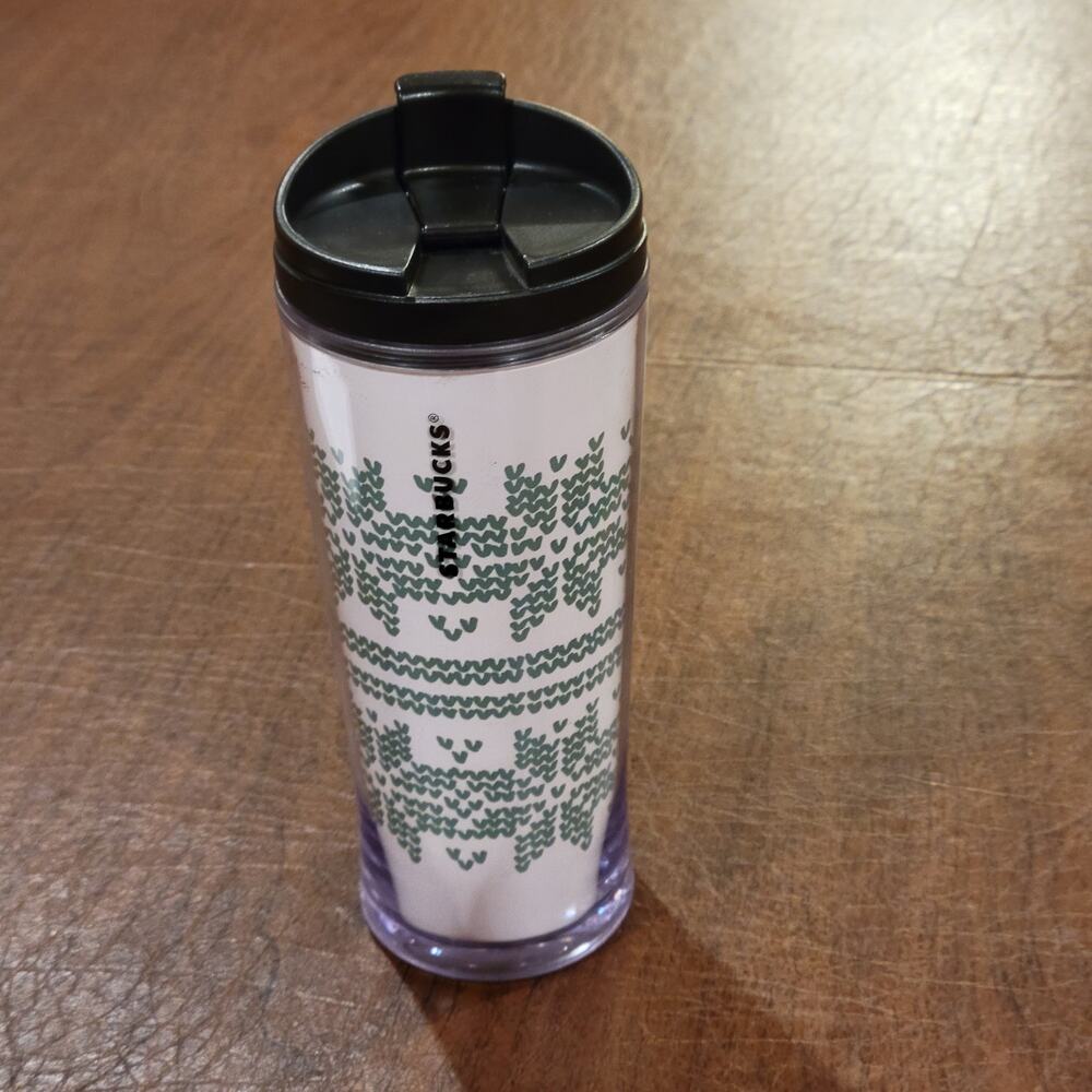 Starbucks 2009 Snowflake Winter Coffee Cup Tumbler Travel Mug 12oz New